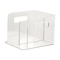 SLYNSHome Acrylic Desk Organizer Book Organizer,Magazine File Holder Vertical File Organizer Stand File Folder Holder Countertop File Sorter