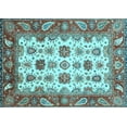 thumbnail image 1 of Ahgly Company Indoor Rectangle Abstract Light Blue Modern Area Rugs, 5' x 8', 1 of 4