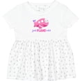 thumbnail image 3 of Inktastic Just Plane Cute Smiling Pink Airplane Girls Baby Dress, 3 of 5