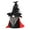 A, variant on Wovilon Halloween Decor Halloween Doll Black Robe Rudolph Makeup Party Hat Faceless Doll Gnome