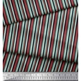 thumbnail image 2 of Soimoi Blue Cotton Voile Fabric Colorful Vertical Stripe Decor Fabric Printed Yard 42 Inch Wide, 2 of 3