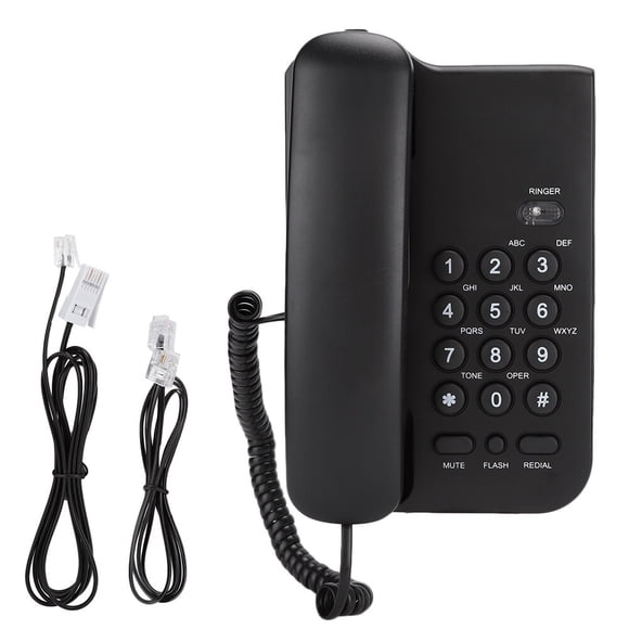 KX T3026CID Teléfono en inglés para oficina en casa del hotel (línea telefónica del Reino Unido con color aleatorio) (negro)