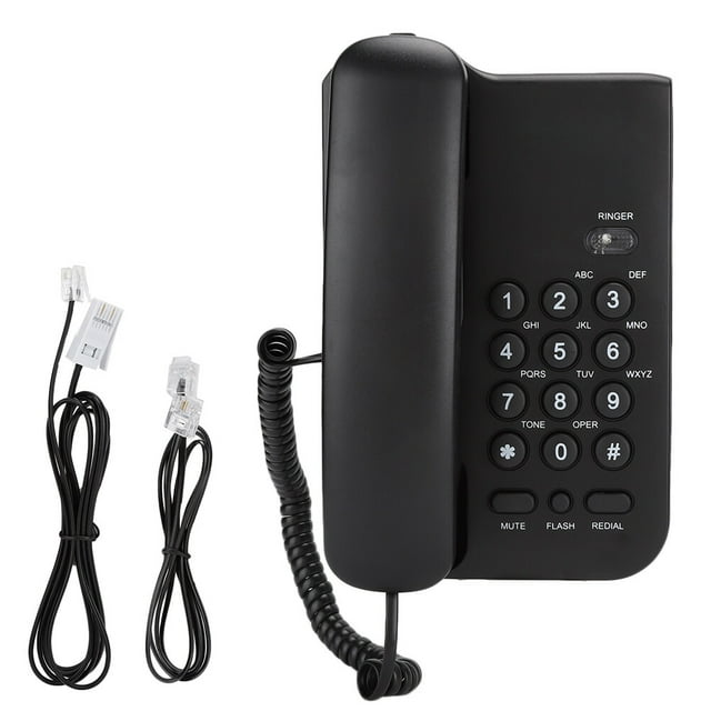 KX T3026CID Teléfono en inglés para oficina en casa del hotel (línea telefónica del Reino Unido con color aleatorio) (negro)