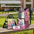 thumbnail image 2 of DISNIMO Axolotl Printed Clear Backpack for Girls, 3 Pcs Clear Backpack with Lunch Bag & Pencil Pouch, Large 17 Heavy Duty Bookbag for School, 2 of 5