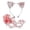 A002- White, variant on Masquerade Set Black Red Lace Cat Ear Headband Half Face Eye Mask for Women Halloween Party Accessories