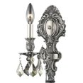 thumbnail image 1 of Elegant Lighting Monarch Traditional Pewter Wall Sconce 1 Light E12 5", 1 of 2