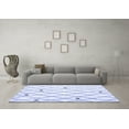 thumbnail image 3 of Ahgly Company Machine Washable Indoor Square Persian Blue Traditional Area Rugs, 5' Square, 3 of 4