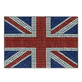 thumbnail image 1 of Union Jack Cutting Board, Mosaic Tiles Inspired Design British Flag National Identity Culture, Decorative Tempered Glass Cutting and Serving Board, Small Size, Royal Blue Red White, by Ambesonne, 1 of 1