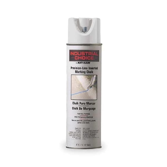 Rust-Oleum Inverted Marking Chalk Aerosol, 17 oz, White, Water-Based 205237