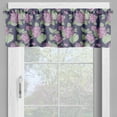 thumbnail image 2 of Ambesonne Vintage Floral Valance Pack of 2, Lilac Flowers Garden, 54"X12", Dark Indigo and Pale Fuchsia, 2 of 5