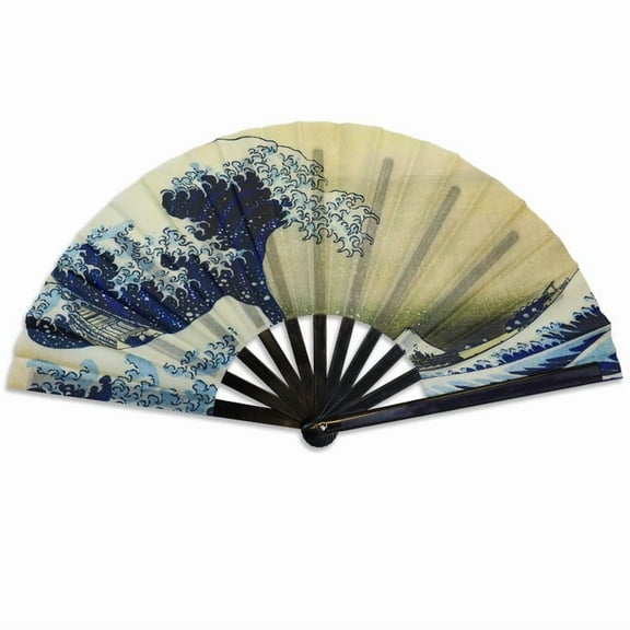 The Big Wave Hand Fan Large Hand-Held Folding Fan