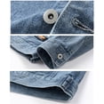 thumbnail image 7 of Maoxin Mens Jacket Men's Vintage Motorcycle Warm Solid Color Button Pocket Long Sleeved Denim Jacket Spring/Autumn Clothing Blue 2XL, 7 of 7