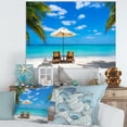 thumbnail image 1 of Design Art - Turquoise Beach with Chairs, 1 of 4