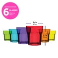 thumbnail image 4 of LAV Colored Drinking Glasses Set of 6 - Colored Glass Tumblers - Colorful Glassware 10.25 oz, 4 of 5