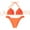 Orange, variant on Njoeus Bathing Suit For Women Bikini Swimsuit Lace Up Two Piece Bathing Suit Bathing Suits Swimsuits For Women Bathing Suit With Shorts Athletic Swimwear On Cleara