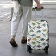 thumbnail image 3 of White Cartoon Dinosaurs Names Pattern Luggage Cover Fashion Suitcase Cover Baggage Covers Fit 25-28 Inch Luggage (Go Travel), 3 of 5