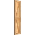 thumbnail image 2 of 10 3/4"W X 45"H Timbercraft Two 5 3/8" Boards Framed Board-N-Batten Shutters W/Z-Bar, Rough Sawn Western Red Cedar (Per Pair), 2 of 13