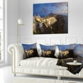thumbnail image 2 of Designart Thira Santorini Greece Panorama - Landscape Printed Throw Pillow - 18x18, 2 of 4