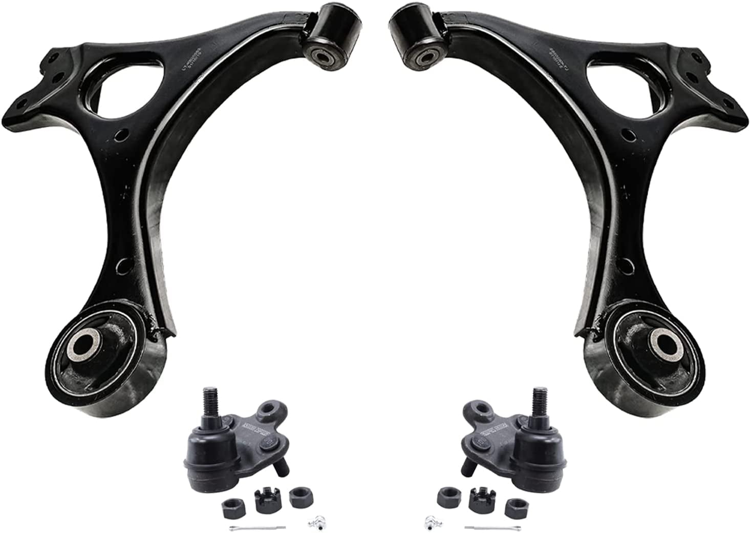 Detroit Axle - 1.8L Front End Control Arms Kit for 06-11 Honda Civic, 2 Lower Control Arms 4 Tie Rods 2 Lower Ball Joints 2 Boots & Bellows 2006 2007 2008 2009 2010 2011 Replacement - 10pc Set