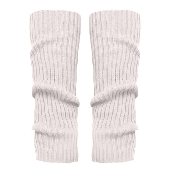 MIASHUI Women's Ballet Leg Warmers Stretch Knit Boot Socks Grip for Dance Yoga and Practice White