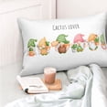 thumbnail image 4 of Honeii Cactus Gnome Print Pillow Cases,Plush Throw Pillow Covers,Decorative Pillowcase for Sofa, Couch, Living Room-14"x20", 4 of 6