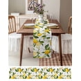 thumbnail image 6 of Table Runner Dresser Scarf 13 x 36 Inch Lemon Summer Floral Lemon Yellow Green Table Runners Non-Slip Heat Kitchen Dining Table Decor for Indoor Outdoor Home Party Decoration, 6 of 7