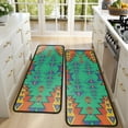 thumbnail image 4 of Kitchen Rugs Sets Of 2,Symmetric Geometric Pattern Anti Fatigue Kitchen Mat Rugs Non Slip Washable,Decorative Kitchen Floor Mats for Kitchen,Sink,Laundry,17"x47"+17"x47", 4 of 5