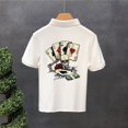 thumbnail image 4 of Camiseta con cuello y estampado de estilo gótico Y2k para hombre, estilo grunge, polos con dibujos, manga corta y estilo elegante, 4 of 5