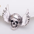 thumbnail image 2 of Vintage Punk Style Angle Wing Skull Broche Pin Halloween Joyería Sunnimix Broche del cráneo, 2 of 7