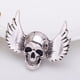 thumbnail image 2 of Broche de calavera con alas de ángel estilo punk vintage, regalo de joyería para Halloween, oro/plata, 2 of 7