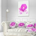 thumbnail image 3 of Designart Pink Flowers Sketch with Color Splashes - Floral Throw Pillow - 12x20, 3 of 5
