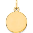 thumbnail image 1 of 14K Yellow Gold Round Disc Charm (18 X 11) Made In United States xm537/13, 1 of 5