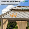 GAZEBETER 12x18 ft Hardtop Gazebo Outdoor Aluminum Patio Gazebo Double