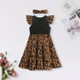thumbnail image 3 of FYMNSI Mommy and Me Dresses with Headband Leopard Print Ruffle Sleeveless/ Flutter-Sleeve Tank Sundress Mom Daughter Matching Outfit Set (Baby 6-9M), 3 of 10