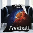 thumbnail image 3 of Football Blanket Just A Boy Who Loves Football Throw Blankets for Boys Men Super Soft Flannel Cozy Blankets Warm Lightweight Fleece Sports Blanket for Sofa Couch Bed Gift for Kids Adults 60"x50", 3 of 6