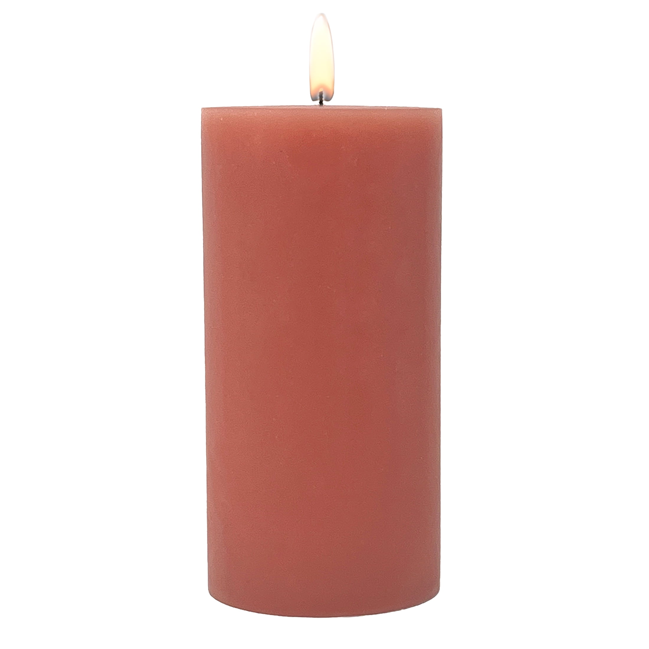 Mainstays Single Wick 3" x 6" Pillar Candle, Unscented, Pink