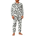thumbnail image 3 of TaTaai Cozy Couple Matching Pajama Set, Christmas Valentine's Day Matching Loungewear, Long-Sleeve Round Neck Double Pocket Set Gift, 3 of 8