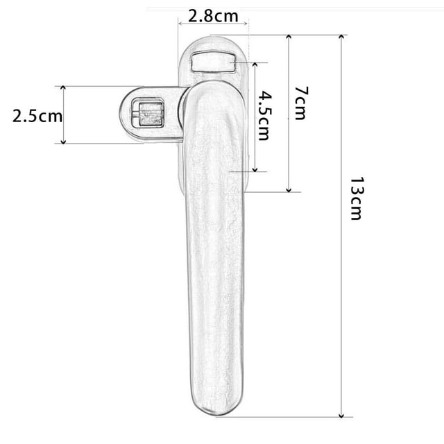 justharion Window Handles with Lock Handle Window Hardware Casement Locking Handle Right Black