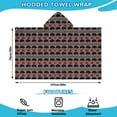 thumbnail image 2 of Gray Buffalo Geometric Pattern Hooded Bath Towel，50"x30" for Ages 3 To 12 Kids, Quick Dry Lightweight Soft Microfiber Hood Beach Towel Cover Up for Kids, 2 of 7
