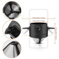 thumbnail image 3 of Filtre à Café Pliable Réutilisable avec Poignée en Acier Inoxydable Filet Égouttoir en Acier Inoxydable Filet Égouttoir Intérieur Extérieur Maison Camping Pique-Nique Goutte à Goutte avec Brosse de Nettoyage, 3 of 9