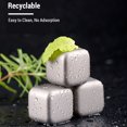 thumbnail image 4 of Juego de piedras de whisky Ti, cubitos de hielo de Metal Ti reutilizables que no se derriten, 4 of 8