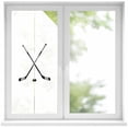 thumbnail image 2 of Ice Hockey Window Privacy Film, Modern Minimalist Ball Sports Game Art Static Cling UV Sun Blocking Tint Film Heat Control Windows Films for Bedroom Bathroom, Window Stickers 17.7"x39.3", 2 of 8