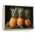 thumbnail image 2 of Designart "Juicy Delights Of A Sweet Pineapple" Pineapples Floater Framed Wall Art Living Room, 2 of 5
