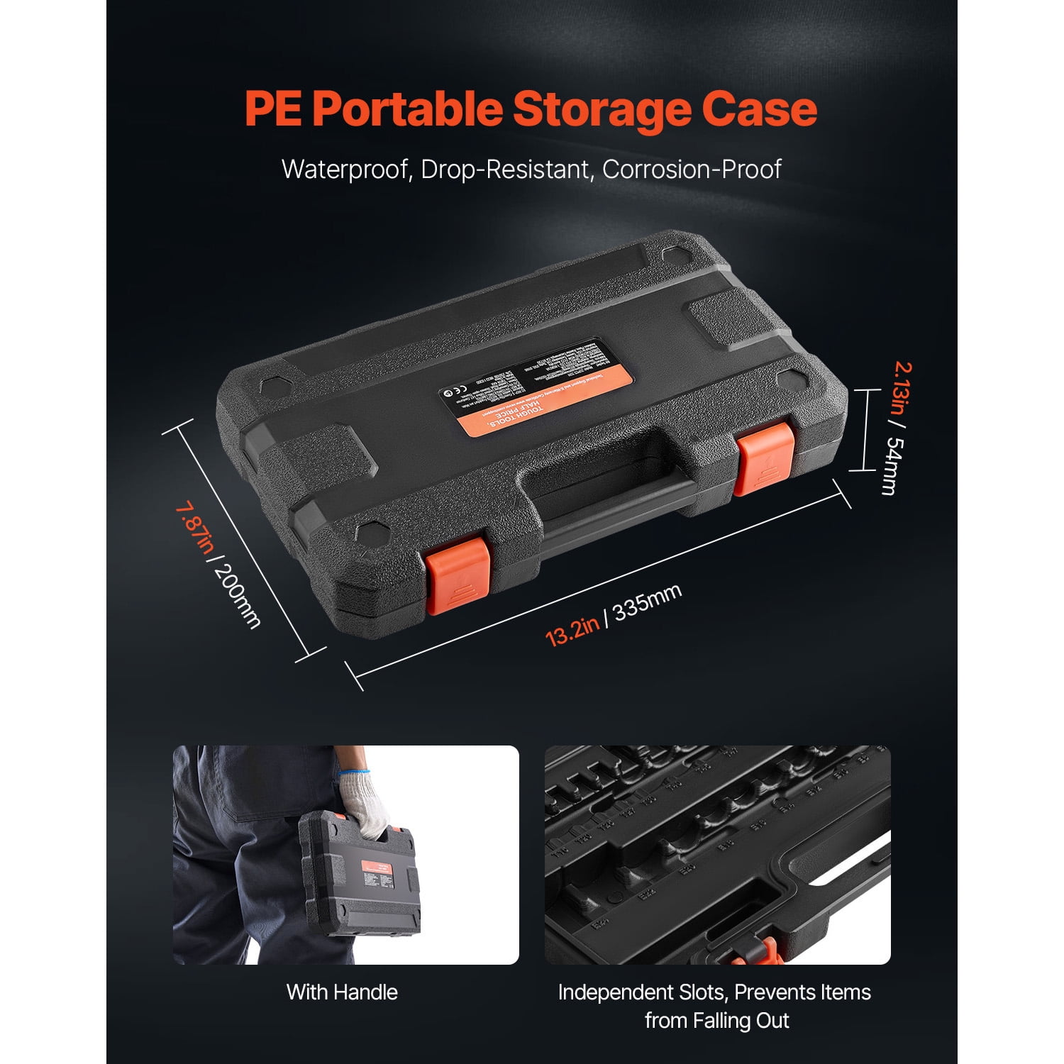 KFFKFF Socket Set with Torx Bit and External Torx, 31 Elements T8-T70 and E4-E24, S2 Alloy Steel and Cr-V Steel, Drives of 1/4 in, 3/8 in, and 1/2 in, Comes with Adapter and Upgraded Storage Case,