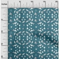 thumbnail image 1 of oneOone Cotton Flex Teal Blue Fabric Triangle Geometric Craft Projects Decor Fabric Printed By The Yard 40 Inch Wide, 1 of 4
