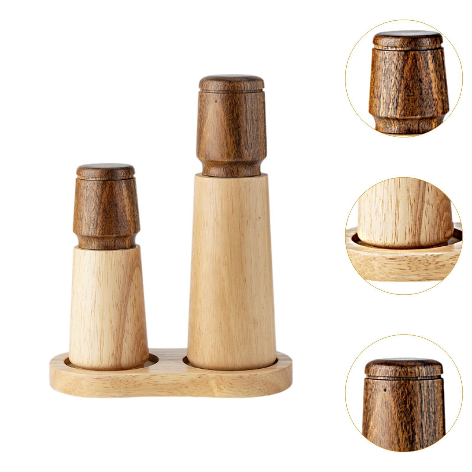 Fiocias Salt and Pepper Grinder Set 5inch and 7 inch Ceramic Rotor Peppercorn Mill Spice