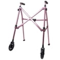 thumbnail image 1 of Andador Stander Wonder, ligero y plegable, ahorra espacio y es ideal para adultos y personas mayores. Andador compacto con ruedas de 6 pulgadas y deslizadores para mayor movilidad, color rosa real., 1 of 5