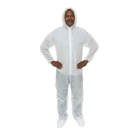 Heavyweight Polypropylene Coverall with Hood and Boot