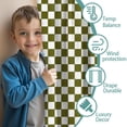 thumbnail image 3 of Blackout Kids Curtains,Olive Green and White Checkerboard Pattern Childrens Insulated Curtains Set Of 2,Bedroom Essentials,Toddler Room Decor 42"x54", 3 of 5
