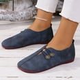 thumbnail image 4 of AUDeals Chaussures Bateau pour Femmes, Ballerines à Bout Rond avec Détail de Bouton et Confort Léger pour le Port Quotidien et la Randonnée (Bleu, 10), 4 of 6